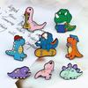 Adorable Kawaii Dinosaur Cartoon Brooch: Soft Animal Badge, Student Bag Pendant Ornament