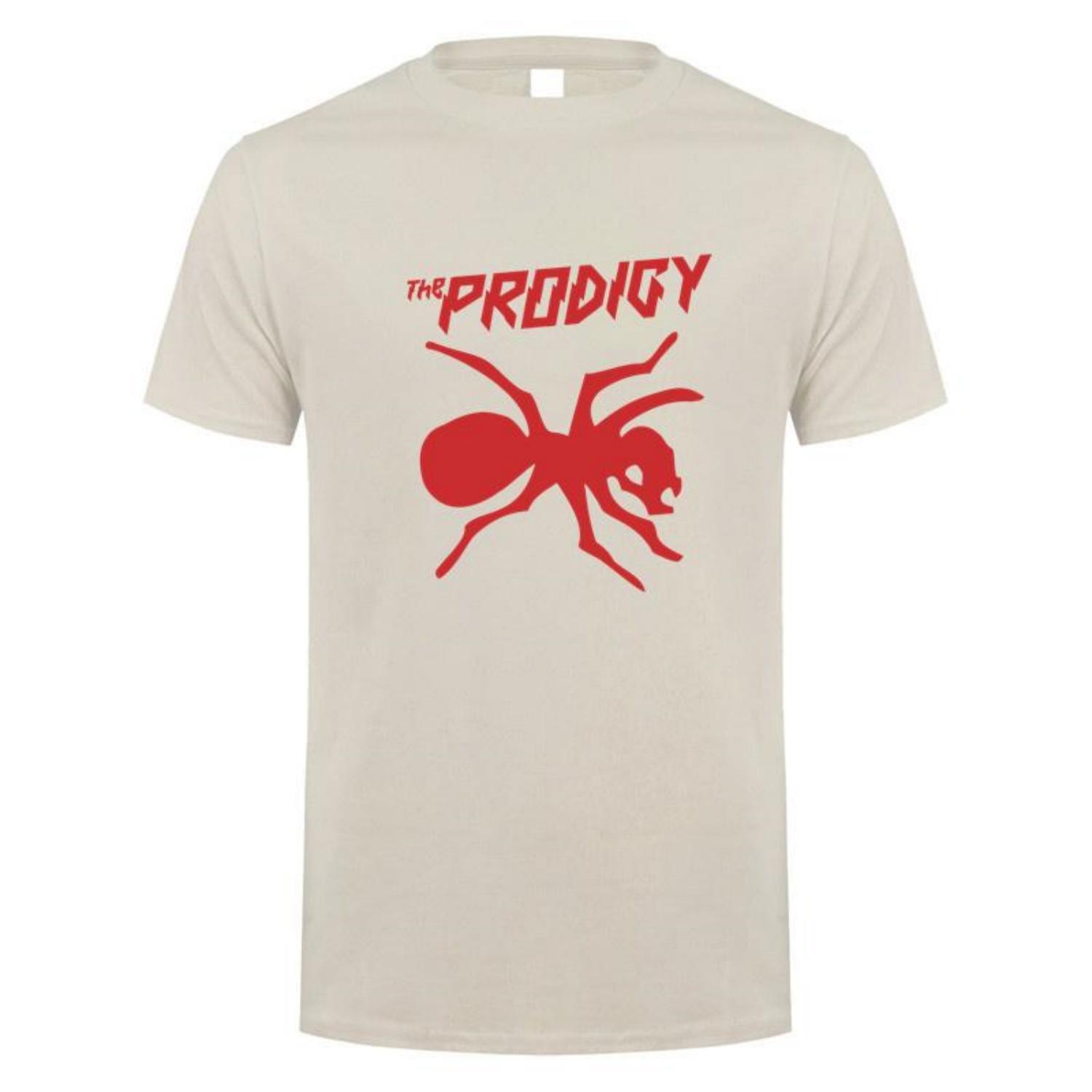 

2025 Футболка The Prodigy Летняя Мужская Хлопковая С Коротким Рукавом Футболки The Prodigy Рок-Группа Мужские Топы Футболка LH405 S чёрный