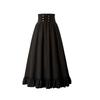 Gonna Lunga da Donna Medievale Vintage Estiva Vita Alta Linea ad A Vittoriana Lunga Steampunk Gotica Ruffle Pieghettata Gonna da Festa