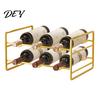 Desktop Bottle Rack Iron Wine Rack, Curved Grooves, Countertop Cabinet Storage Shelf, Compact Stand Metal Holder, for Kitchen Cupboard And Pantry Home