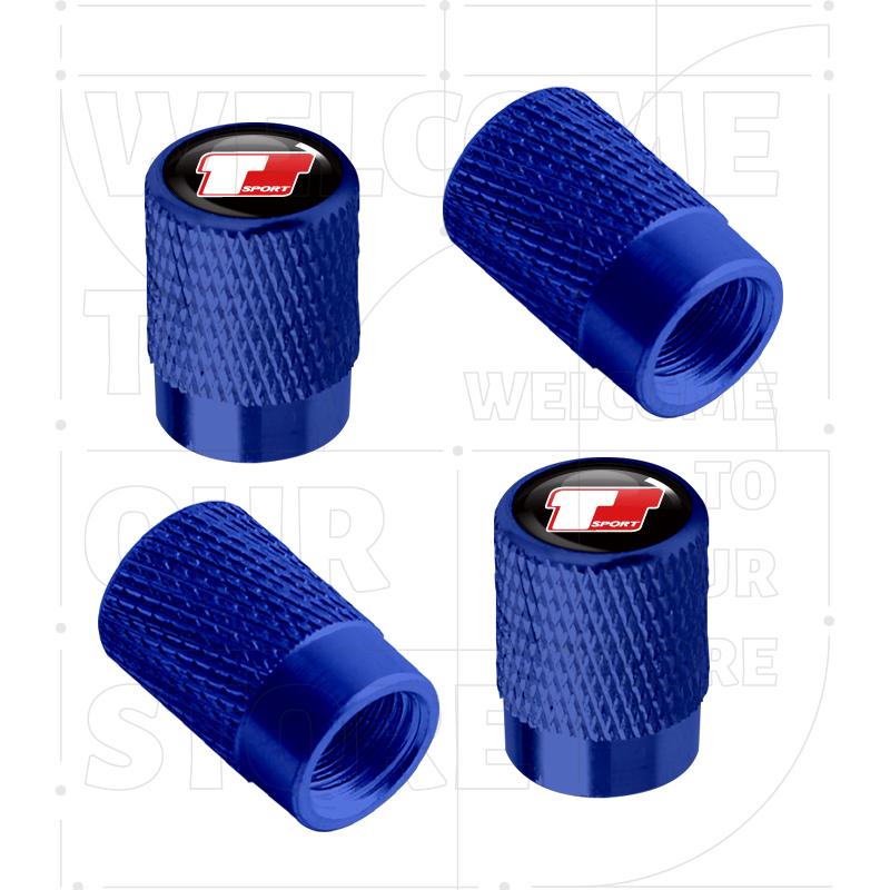 For Toyota GR Sport T Sport YARiS Hilux Camry LOGO 4pcs Car Wheel Tire Valve Aluminum Caps Tyre Stem Covers Airdust Waterproof