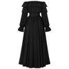 Gothic Halloween Dress For Women With Lace Corset And Ruffled Sleeves For Themed Parties