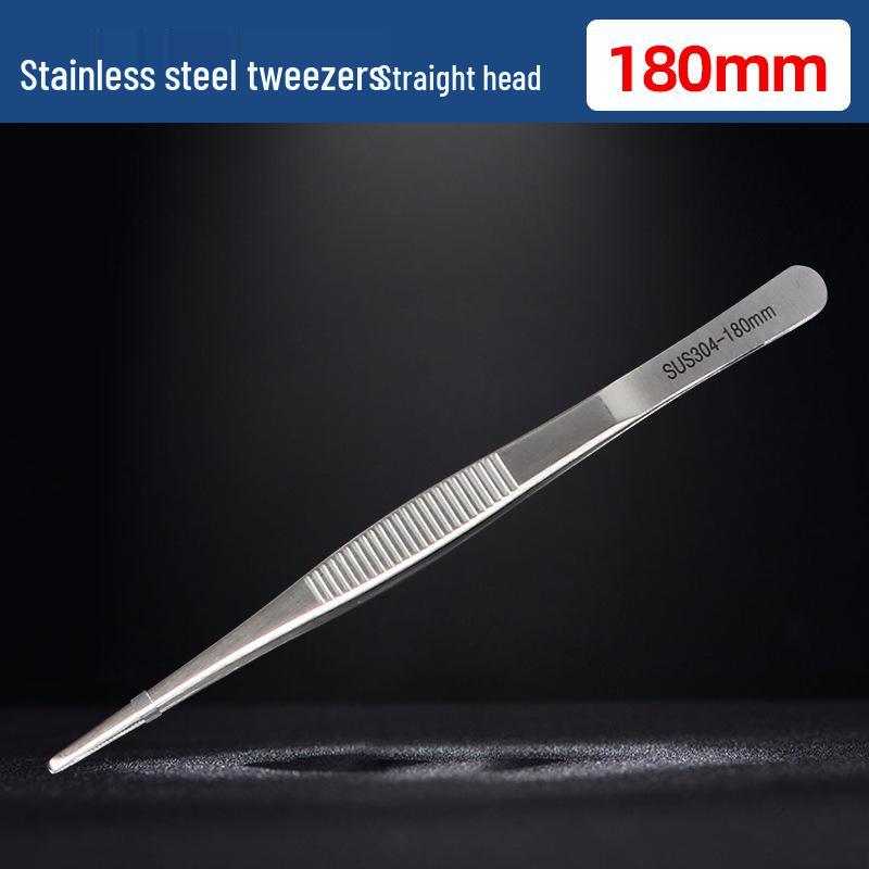 Extra Long 304 Stainless Steel Bent Tip Tweezers - Anti-Static Gardening & Planting Tool