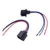 Universal 2Pcs H13 9008 Male Female Headlight Socket LED Plug Wire Harness Adapter Connector
