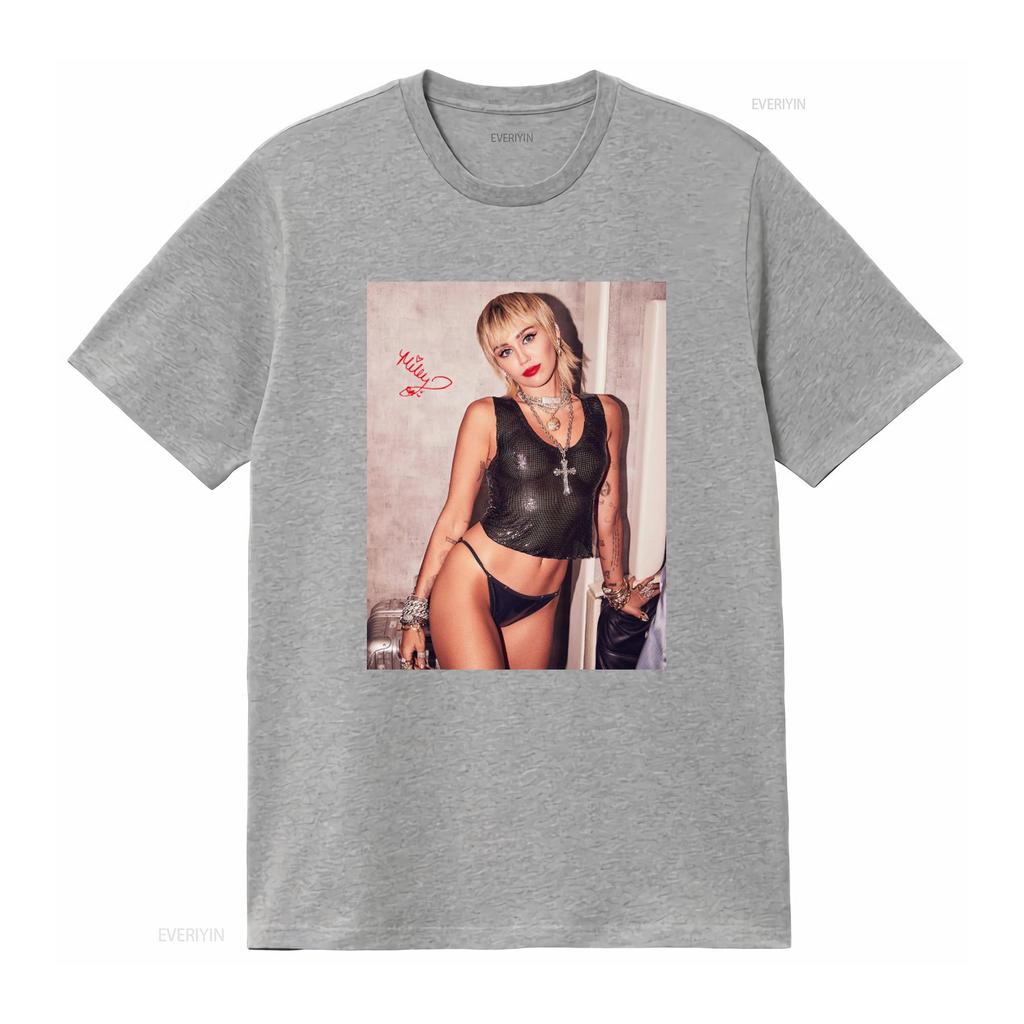Hot Miley Cyrus Hannah Montana Black T Shirt New Rare All Size THAEB1418 vintage Washed Slightly streetwear graphic Unisex