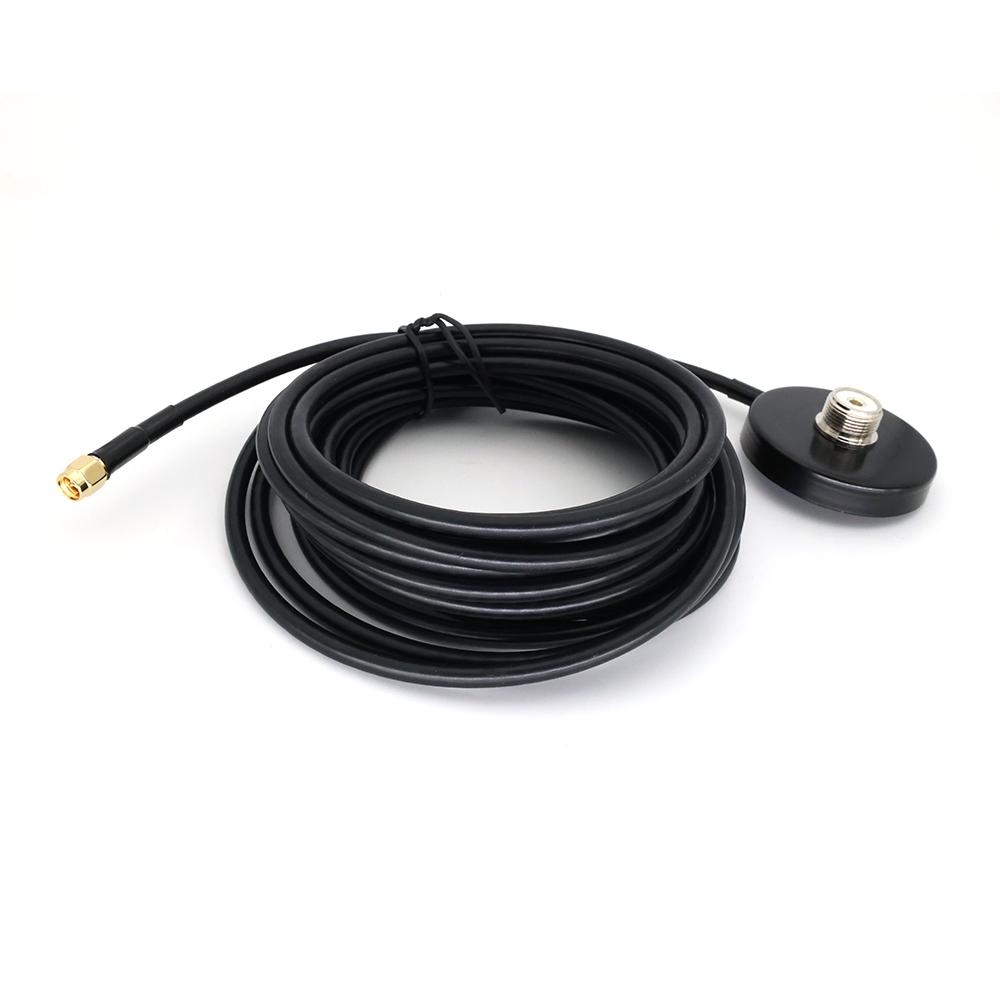 

SMA-Male Connector 5m Long Range Outdoor Antenna Magnetic Base Large Sucker RG58 Extension Cable A