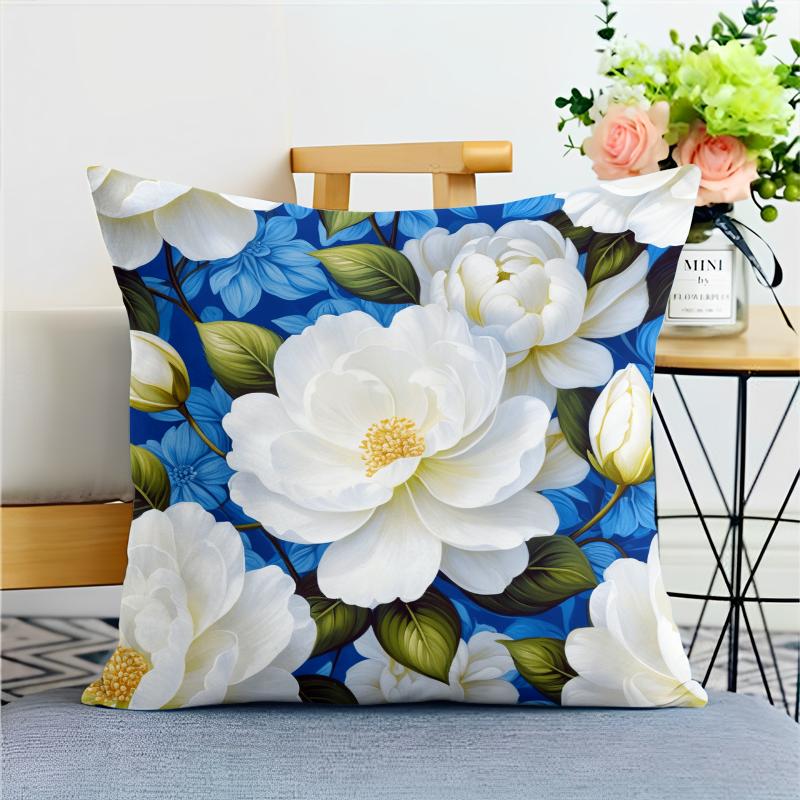 Flower Pastoral Small Fresh Pillowcase Dormitory Decoration Office Living Room Home Pillowcase