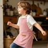 Machine Washable Kids Apron Adjustable with Neck Clip & Front Pocket Children Creative Activity Painting Water-Resistant Art Smock for Kindergarten