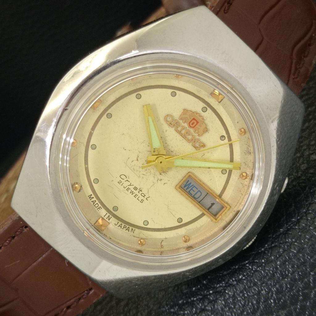 

Б/У ВИНТАЖНЫЕ МУЖСКИЕ АВТОМАТИЧЕСКИЕ ЧАСЫ ORIENT CRYSTAL ЯПОНИЯ ОРИГИНАЛЬНЫЙ ЦИФЕРБЛАТ a702258-5 R123-a702258