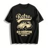 Maglietta Casual Stampata Auto d'Epoca Maggiolino Vecchio Campione Alte Prestazioni 1982 T-shirt in Puro Cotone