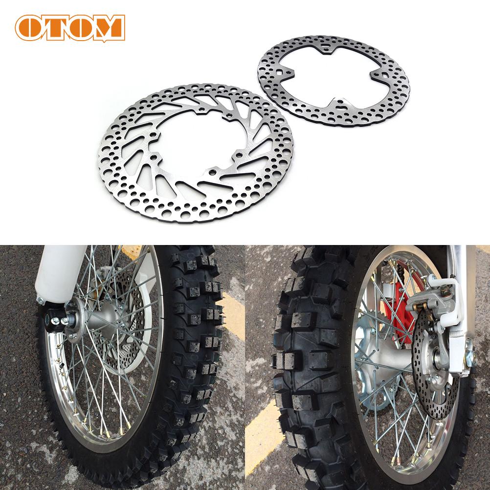 OTOM Motocross Front Rear Brake Discs Steel Rotors For HONDA CRF250R CRF250X CRF450R CRF450X 04-17 Motorcycle Front Brake Rotor