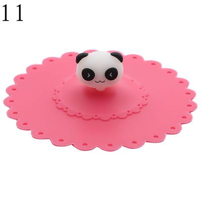 Cute Reusable Cap Leakproof Silicone Cup Cover Dustproof Suction Cup Cover