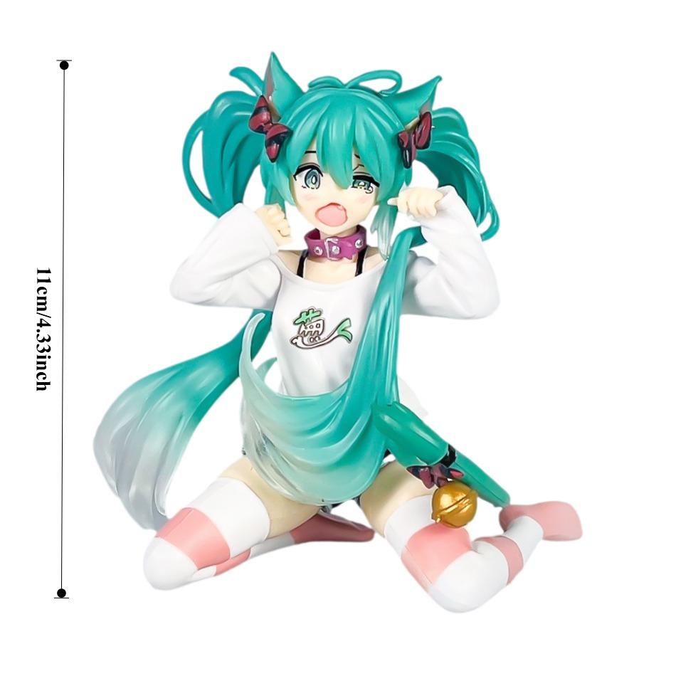 Аниме Фигурка Хацунэ Мику Сказочная Страна Чудес Хацунэ Мику Кот в сапогах Кавайные Фигурки Действия Коллекция для Взрослых Модель Игрушка Подарок