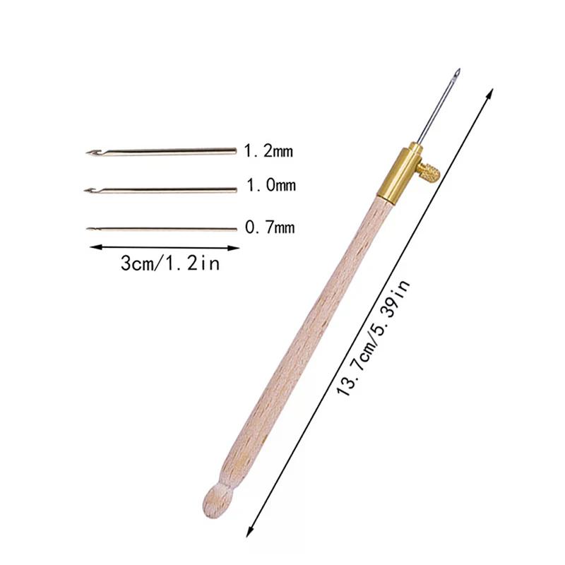 1set French Embroidery Crochet DIY Hand Cross Stitch Cotto Crochet 3 Needles