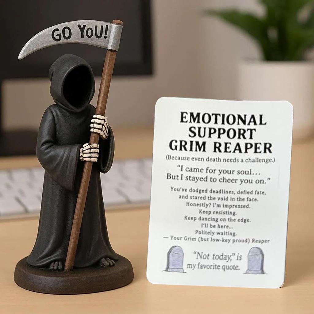 An Emotional Companion Ornament Based On The Sickle And Death , With A Cold And Stern Shape That Hides Power, Standing Quietly At The Table To Provid