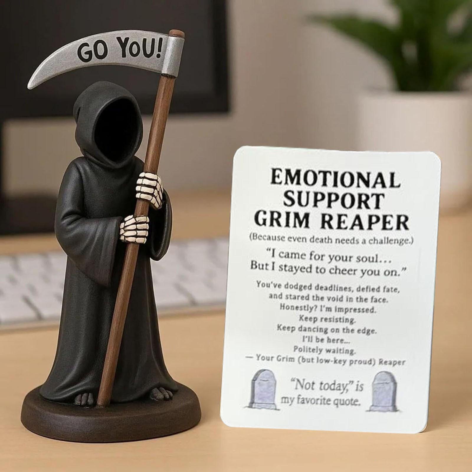 

Эмоциональный компаньон-украшение, основанный на Серпе и Смерти, с холодным и суровым обликом, скрывающим силу, тихо стоящий на столе, чтобы обеспечивать One Size жёлтый