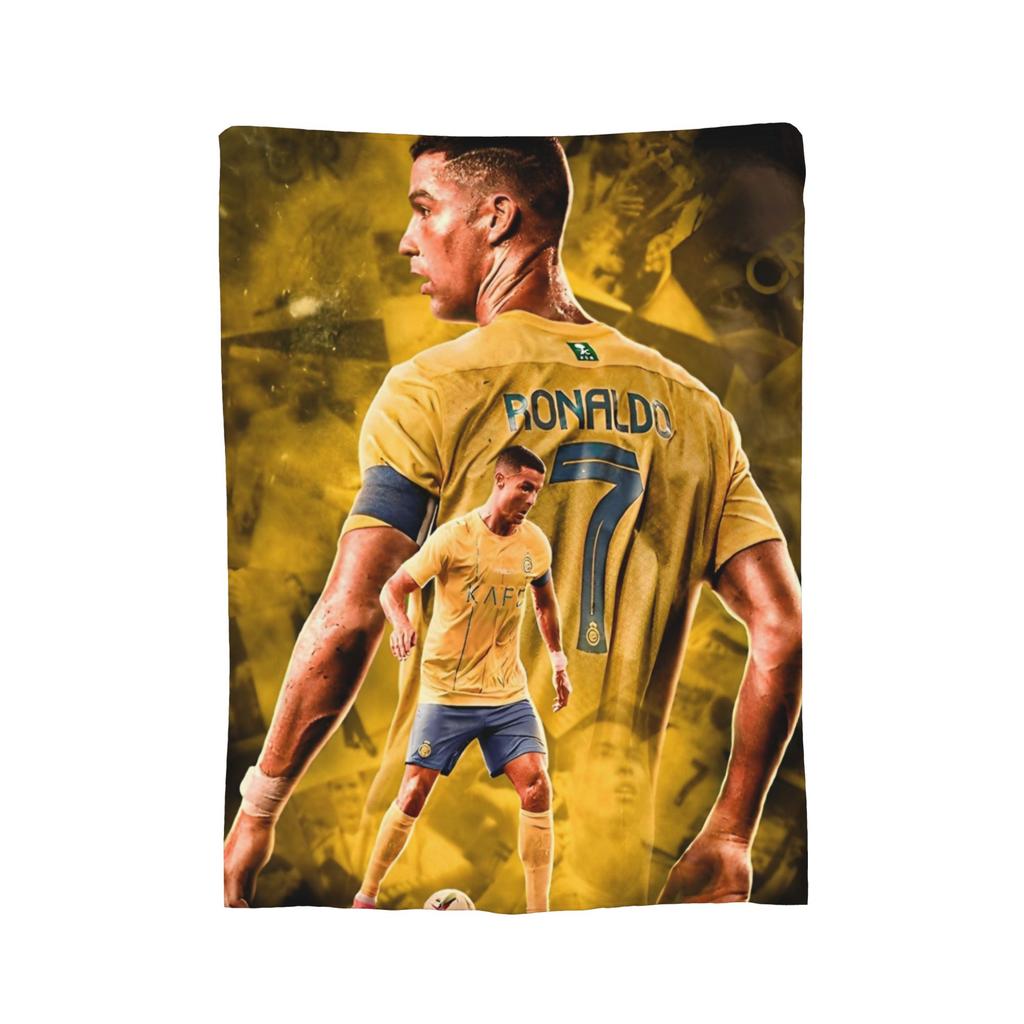 CR7 Football Blanket Cover Fleece Throw Blanket Bed Sofa Printed Soft Warm Bedspreads,
