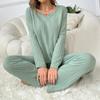 Aututmn Winter Women Pajamas Solid Jacquard Pajama Sets Milk Silk V-neck Sleepwear Women Casual Pullover and Pants Pijamas
