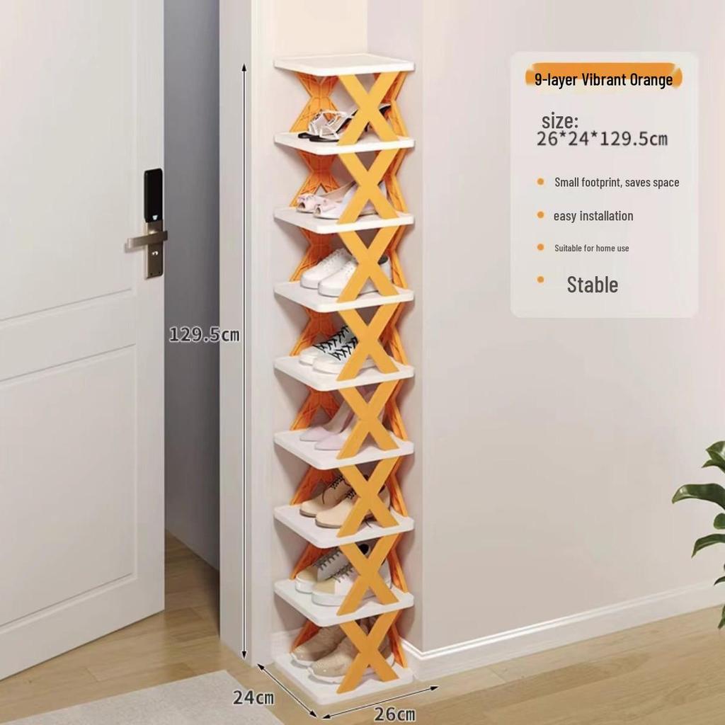 Space-Saving Dustproof Folding Shoe Rack for Narrow Entryways, Offices, or Dorms