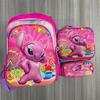 Disney Minnie und Disney Prinzessin Kinder Schultasche Rucksack Umhängetasche Handtasche Dreiteiliges Set 3D Nylon Cartoon Rucksack Schüler