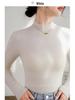 Women's Winter 2024 Seamless Slim High Neck Sweater