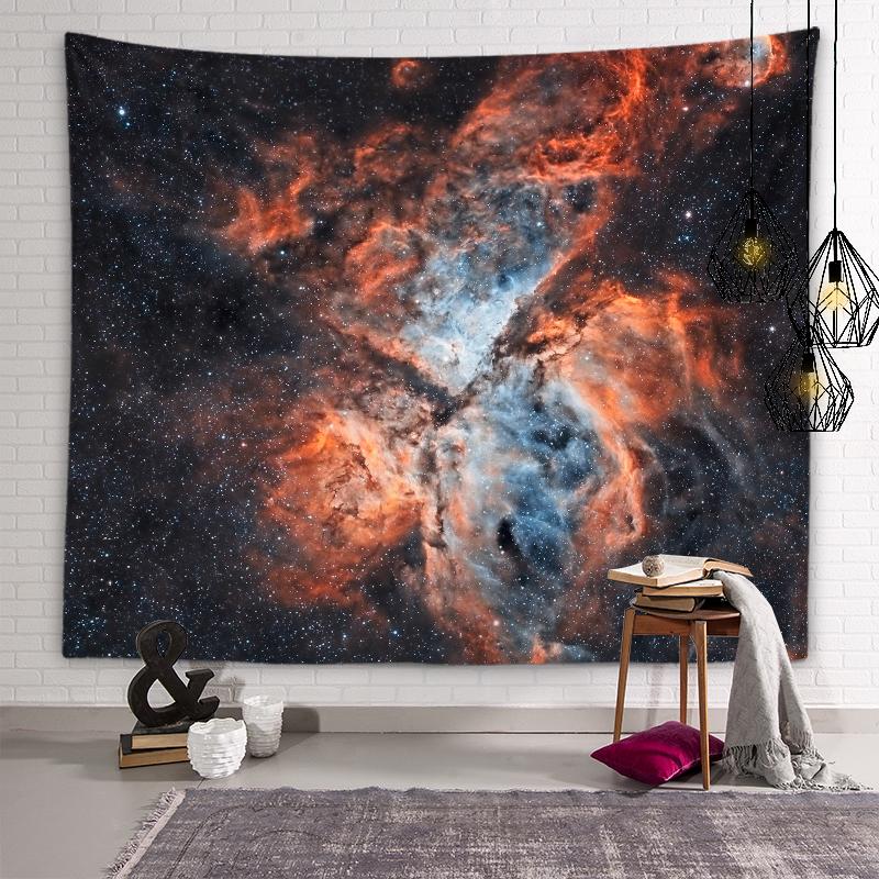 Snow Mountain Aurora Tapestry Galaxy Star Wall Art Decoration Dormitory Room Aesthetics Living Room Bedroom Home Decoration