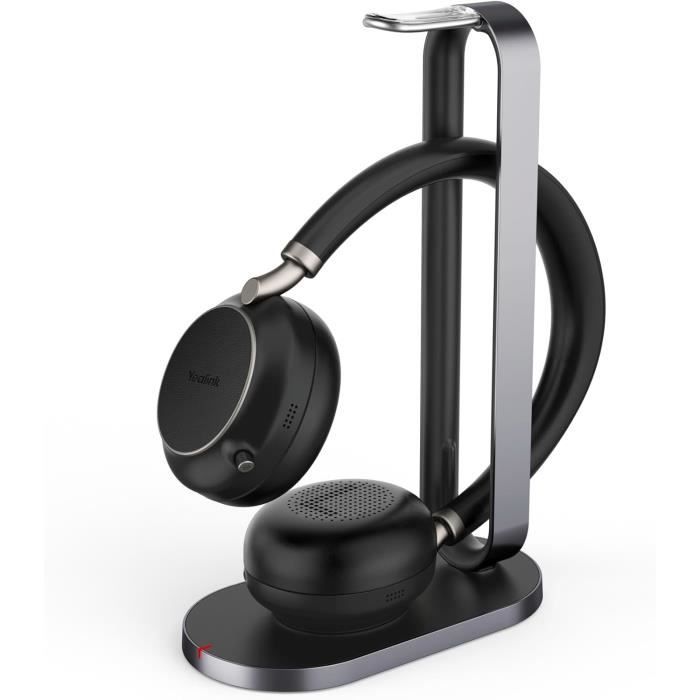 Casque Bluetooth - YEALINK - BH76 - Autonomie 40h - ANC 3 étapes - USB-C avec station de recharge