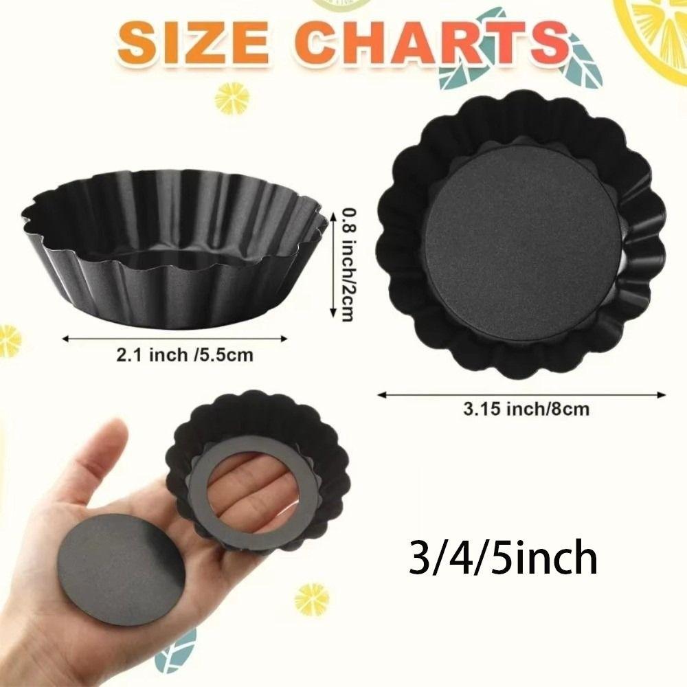 Removable Bottom Egg Tart Pan Non-Stick Cupcake Tin New Quiche Pan Party Baking