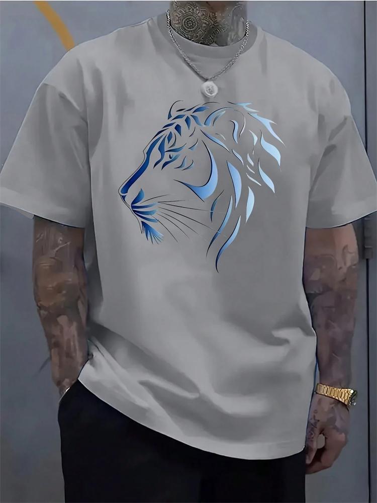 Men's Summer Crew-Neck Short-Sleeve T-Shirt Cool Black Panther Print Multi-Color Short-Sleeve Sports Fitness Short-Sleeve