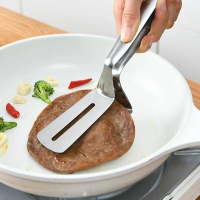 Oryginalne szczypce do grilla ze stali nierdzewnej, łopatka do smażonego steku, łopatka do smażonej ryby, kleszcze do pieczywa BBQ, kuchenne kleszcze do pieczywa i mięsa