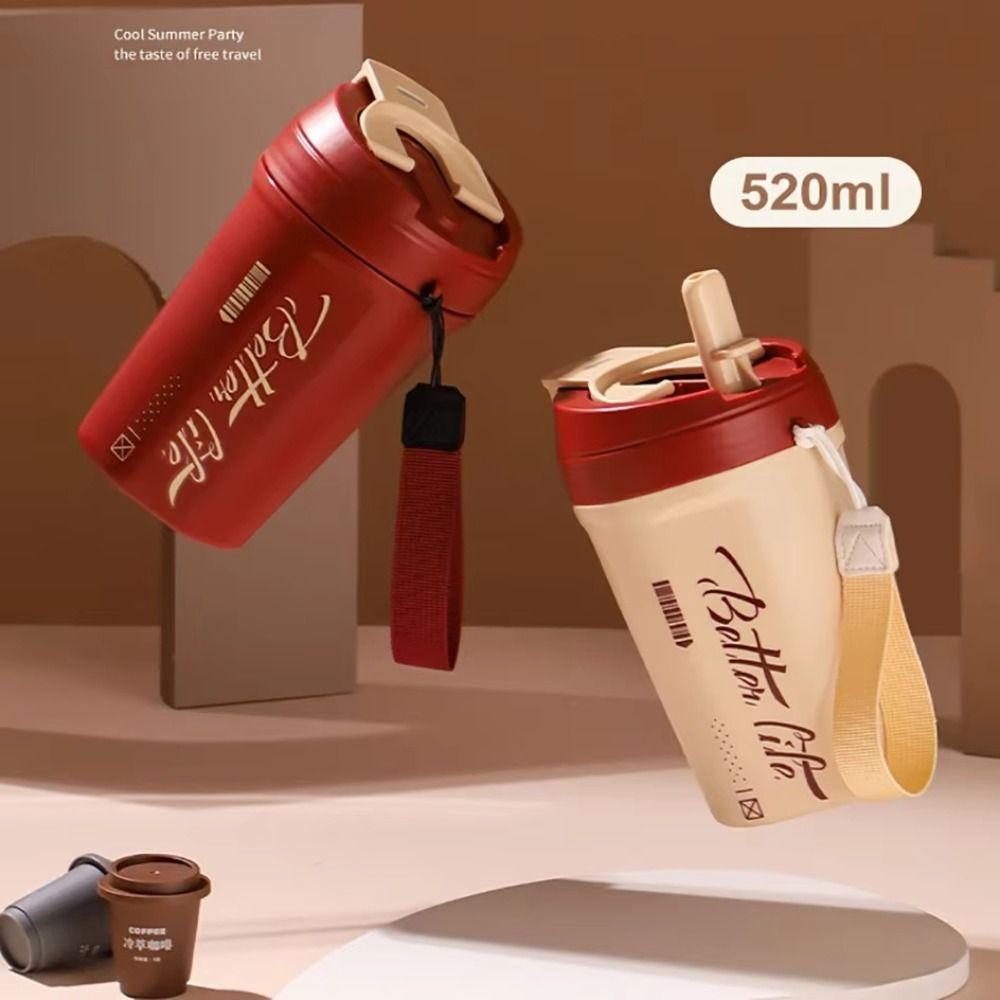 Keeps Cold and Heat Travel Thermal Cup 520ML Coffee Thermos Mug Coffee Vacuum Flask  Office Home
