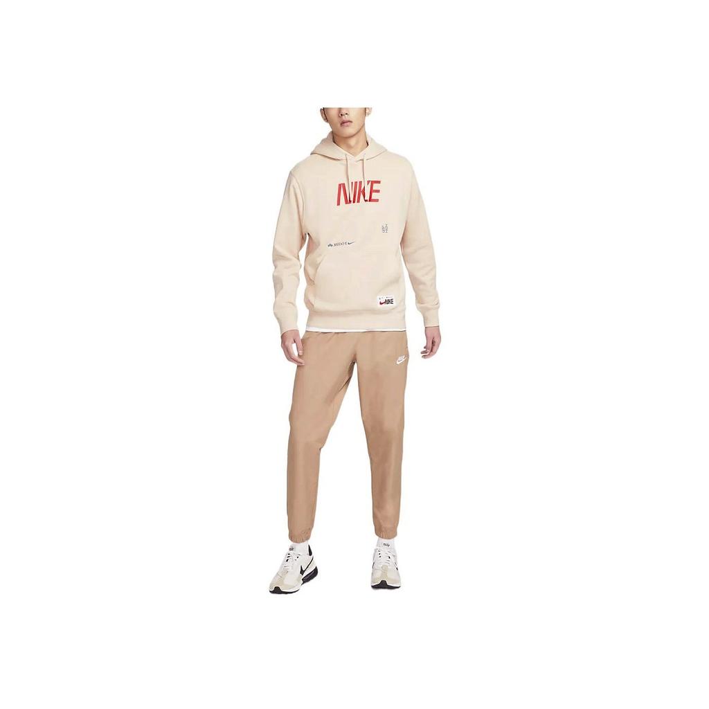 Nike CNY Year Of The Rabbit Series Sportswear Letter Logo Print Fleece-Lined Knit Hoodie Men Tops Beach-Yellow FD4058-126