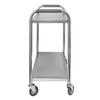 Stainless steel 2-shelf Mega-M STANDARD serving trolley W-85 cm D-45 cm H-90 cm N