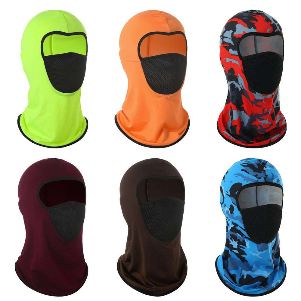 Outdoor Protective Head Wrap Neck Integrated Windproof Sunscreen Mask Full Face Male Motorcycle Cycling Ice Silk Neck Cover