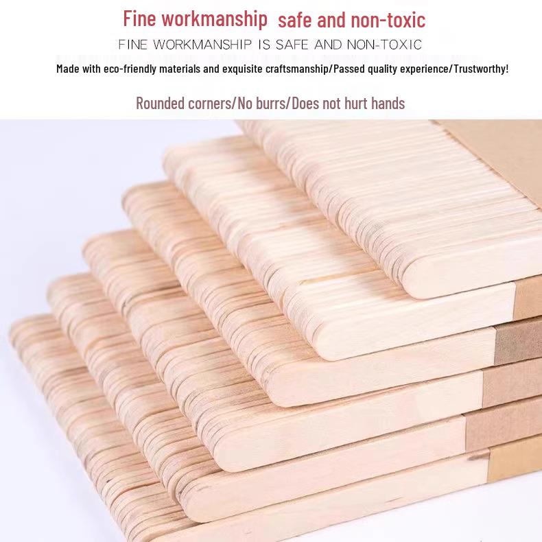 Colorful Wooden Popsicle Sticks for DIY Crafts and Kindergarten Projects