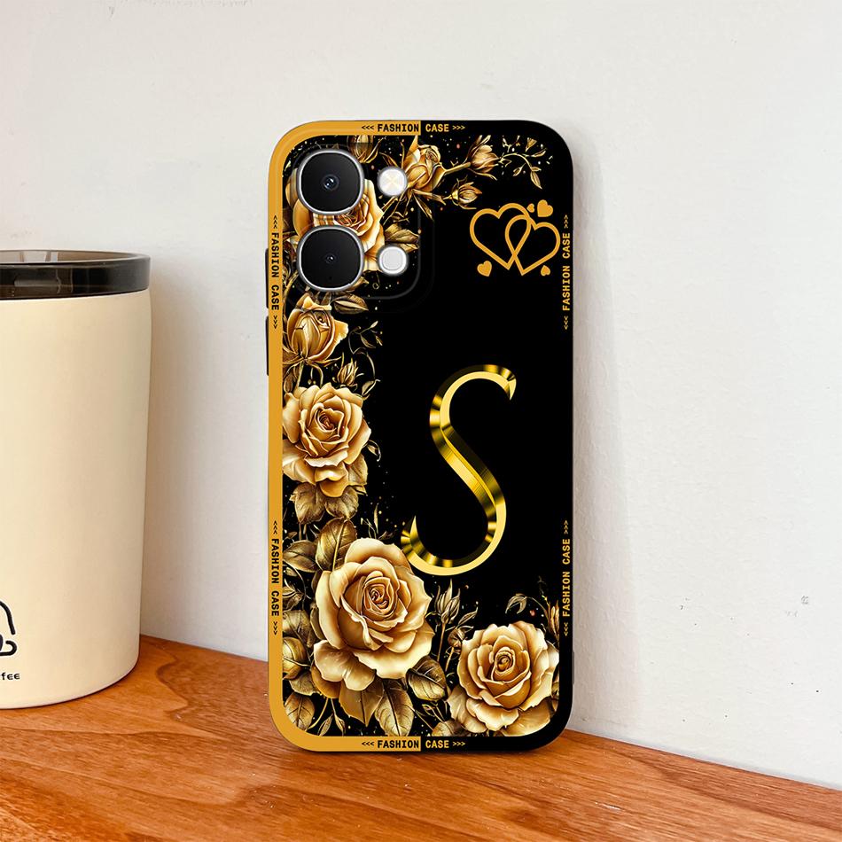 For Vivo Y500i / Y31D Phone Case Couple Letters Shockproof Full Coverage Funda For Vivo Y 31d Y 500i Soft Liquid Silicone Cover