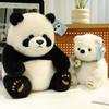 Cute simulation chubby polar bear doll plush toy black and white panda doll children's rag doll birthday gift