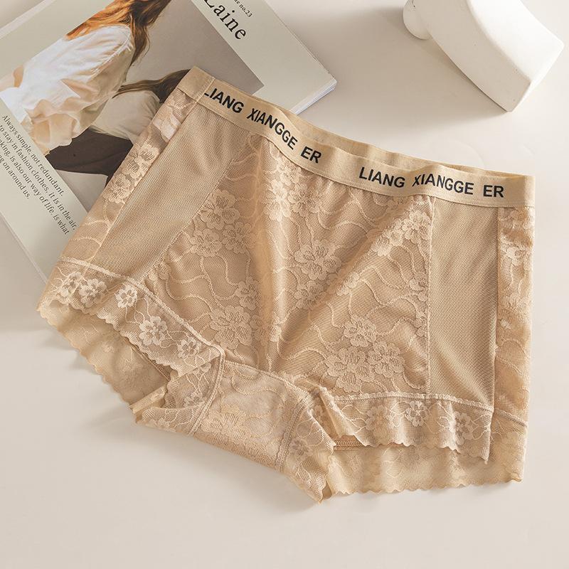 

Ladies Spring and Summer New Fashion Lace Letter Belly Lift Hip Simple Comfortable Breathable Waist Underwear XL