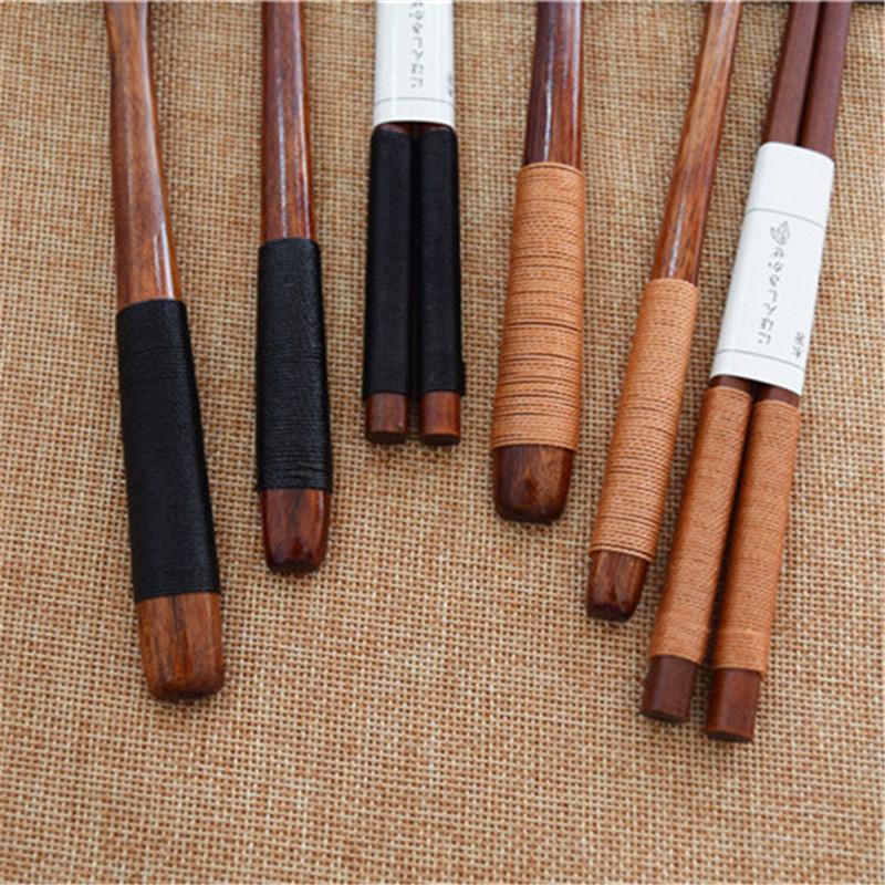 Wood Portable Tableware Wooden Cutlery Sets Travel Dinnerware Suit Environmental with Cloth Pack Gift