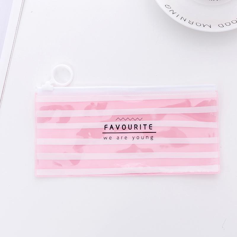 

Прозрачные многоугольные пеналы с простым дизайном и выдвижным кольцом для офиса и студентов, сумка для карандашей, детский подарок 04