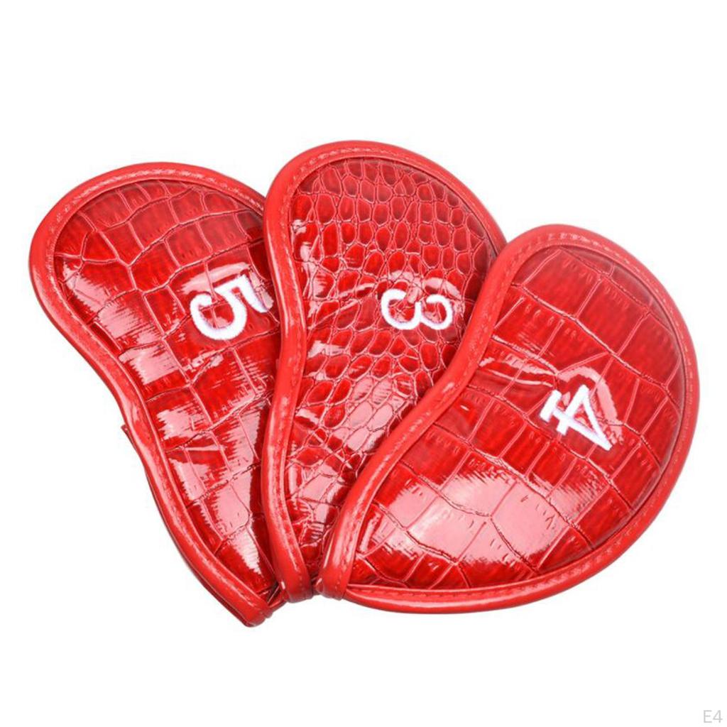 12 Pieces Golf Cover Anti-Slip Waterproof PU Golfer Clubs Protective Practice Equipment