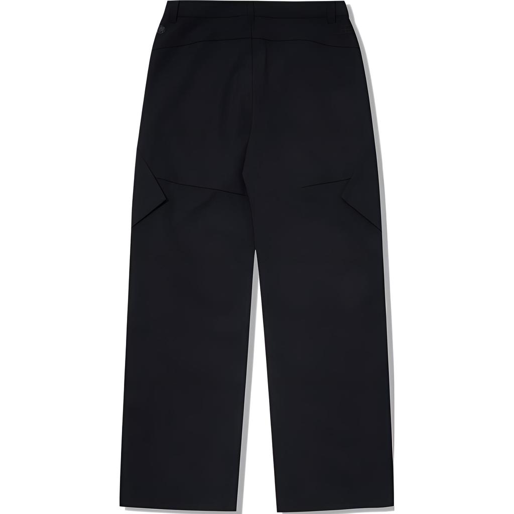 Li Ning Color Block Mid Rise Bequeme Atmungsaktive Sporthose mit Geradem Bein Damenhose Schwarz AYKU952-1