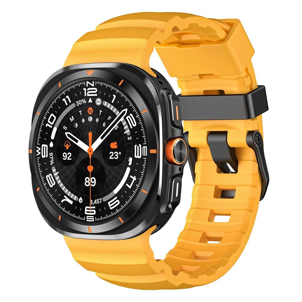 Soft Rubber Band For Samsung Galaxy Watch 8 Classic 46mm Strap Man Sport Bracelet for Samsung Galaxy Ultra 47mm Curved End Watch 8 44mm 40mm Wristband