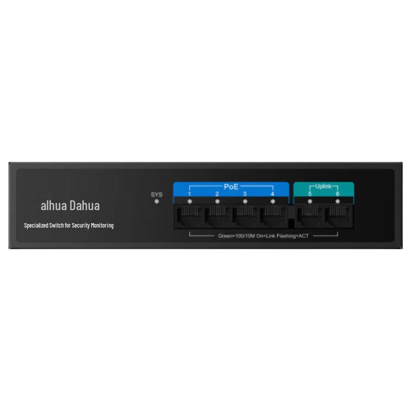 

Dahua 6-Port 100Mbps PoE Switch CN plug (adapter included)