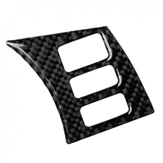 Carbon Fiber Inner Steering Wheel Button Trim Cover Fit For Nissan 350Z 2006-09