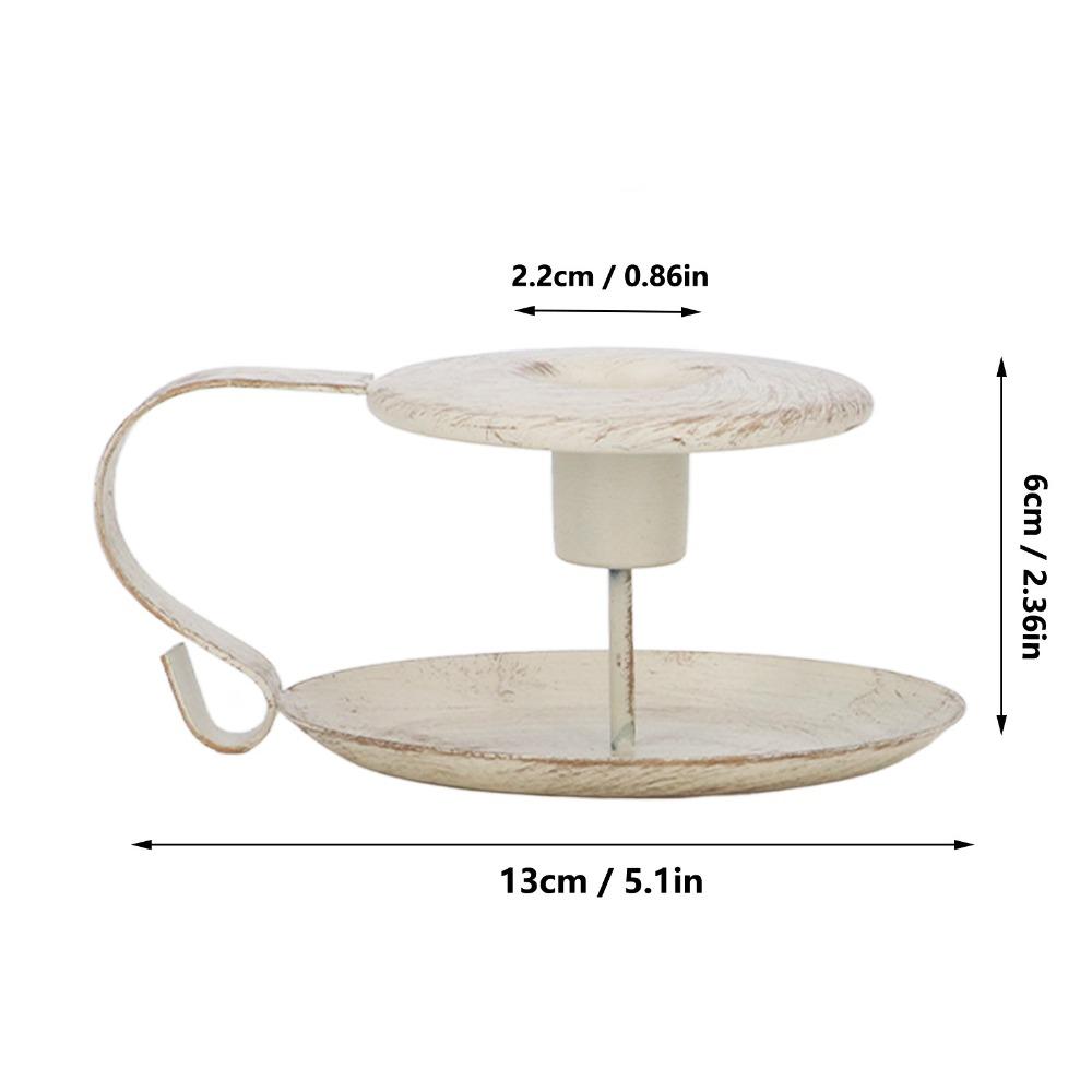 2pcs Iron Iron Candle Holder Antique Candlestick Holder Ceramic Candle Holders  Tabletop Display