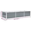 VidaXL Lit surélevé de jardin Acier galvanisé 240x80x45 cm Gris