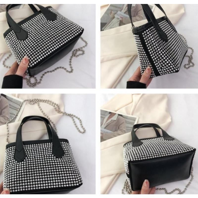 Genți de mână de designer de lux pentru femei, geantă cu lanț, geantă de umăr, geantă de mesager, vară 2022, genți crossbody cu incrustație de diamante din piele PU