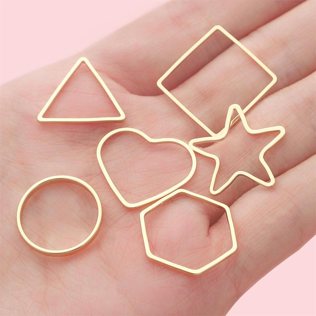 2Pcs Copper Geometry Accessories Platting 14K Gold Color For Jewelry Making DIY Earring Charm Decoration