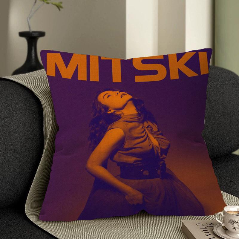 Mitski Decorative Room Aesthetics Pillow Case Home Decor Bedroom Sofa Bed Couch Pillow Cover 45x45